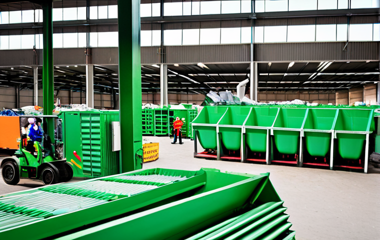 제로웨이스트 관련 정부 정책 분석 - Circular Economy Initiative**

A bustling recycling center in Spain, showcasing modern equipment and...