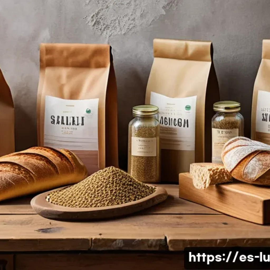 제로웨이스트를 위한 친환경 포장재 - A rustic, eco-friendly packaging scene featuring biodegradable hemp fiber bags and boxes on a wooden...