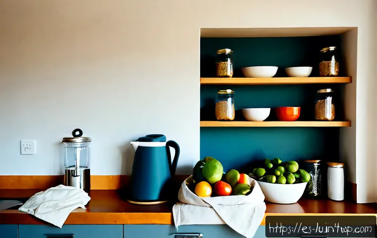 Home 17 제로웨이스트와 미니멀리즘의 연결성 - Photorealistic sunlit apartment kitchen in a Spanish-speaking Mediterranean city, a calm adult arran...